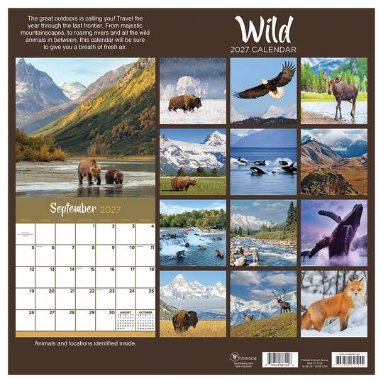 2027 Wild Wall Calendar